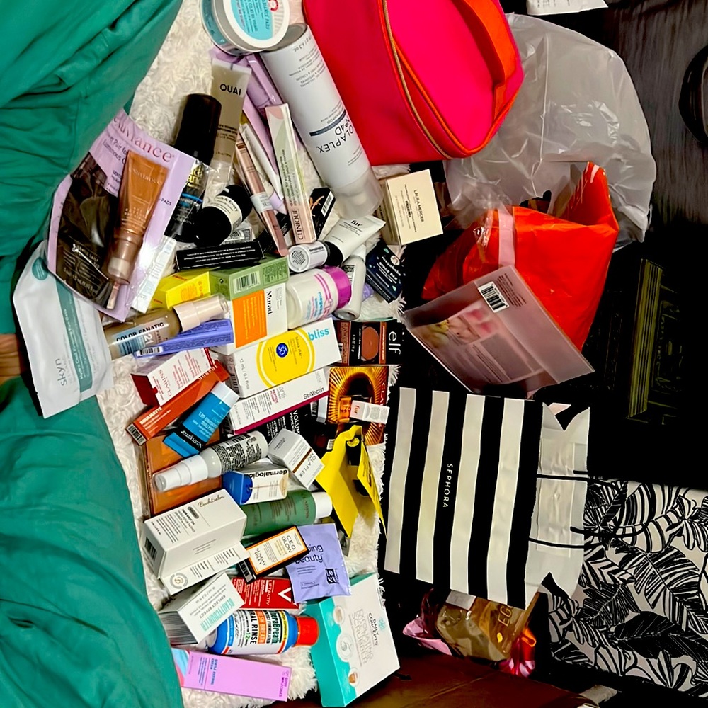 Travel and full size high end skincare and makeup